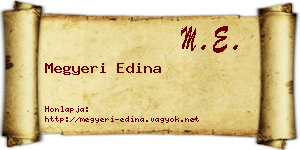 Megyeri Edina névjegykártya